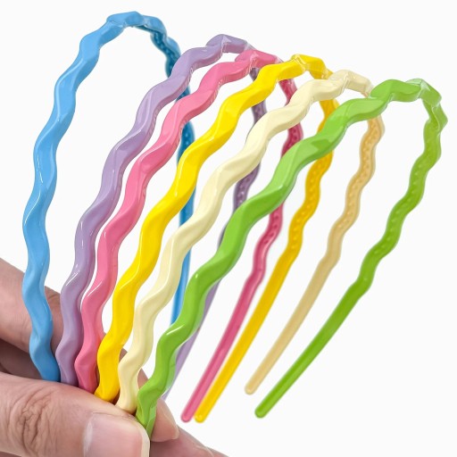 6 st plastisk damhårband 14,5 x 12,5 cm med vågkant Universellt hårband för vardagligt bruk och frisyrjustering