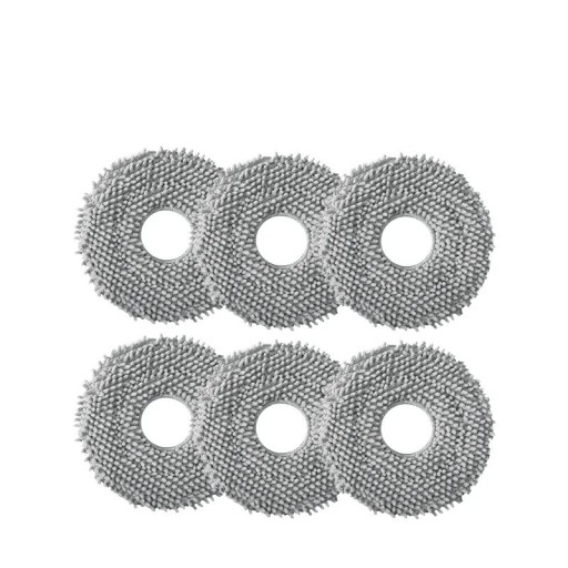 6 τμχ γκρίζων σφουγγαριστών τροχών για ρομποτική σκούπα Ανταλλακτικοί δίσκοι σφουγγαρίσματος από μικροΐνες Ανταλλακτικά αξεσουάρ για σχολαστικό καθάρισμα δαπέδων