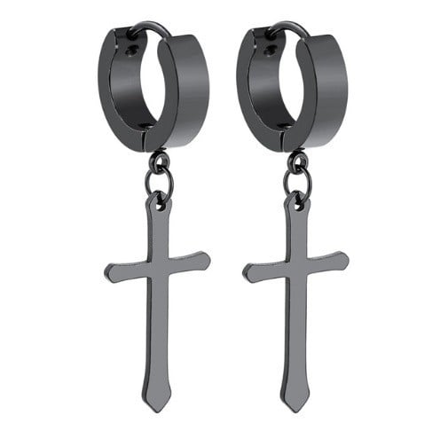 Herrörhängen - Hoops with cross J2159