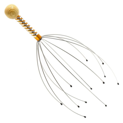 Antistress massagepaviljong för huvud och nacke För avkoppling och stressavlastning Tunna trådar med runda ändar och handtag med kula