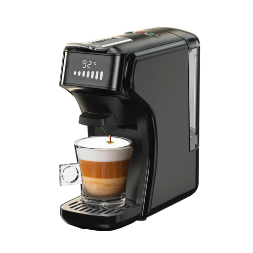 6v1 universel kapselkaffemaskine til DG NS E.S.E. og KCUP kapsler med mulighed for malet kaffe og te Justerbar temperatur og volumen 3 kg