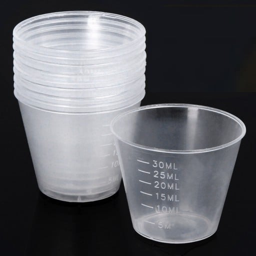 Måttkopp i plast 30 ml 10 st