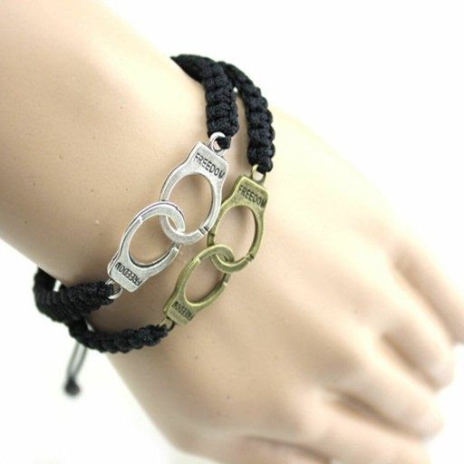Flätade armband för par handbojor 2 st