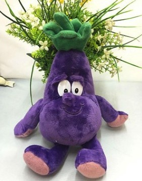Plysch aubergine 25 cm