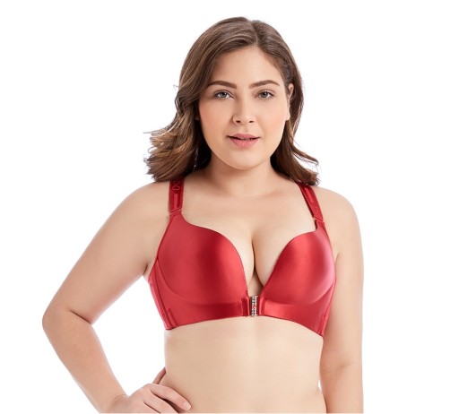 Plus size-bh med stängning fram J985