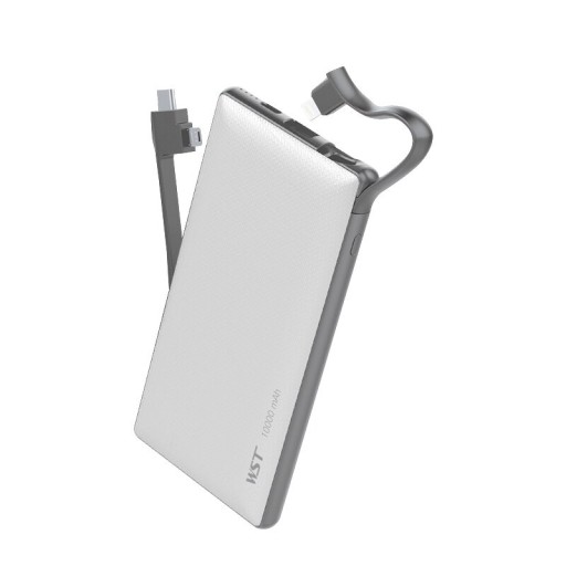 Powerbank 10000 mAh med kabel