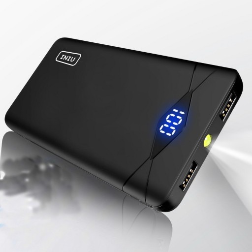 Powerbank 10000 mAh med LED-ljus