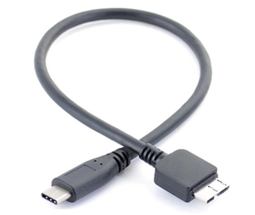 USB-C 3.1 till Micro USB-B 3.0 M/M anslutningskabel 30 cm