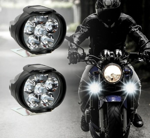 Motorcykel LED framljus 2 st