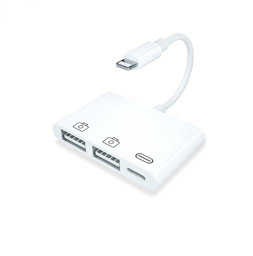 Adapter för Apple iPhone Lightning till 2x USB / Lightning
