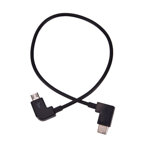 Micro USB / USB-C vinklad kabel 30 cm