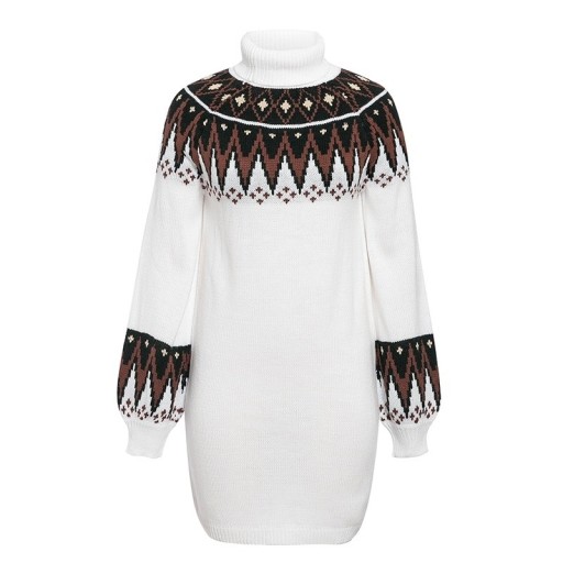 Långärmad klänning med turtleneck