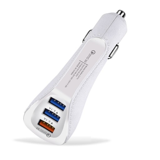 Billaddare 3 USB-portar Snabbladdning