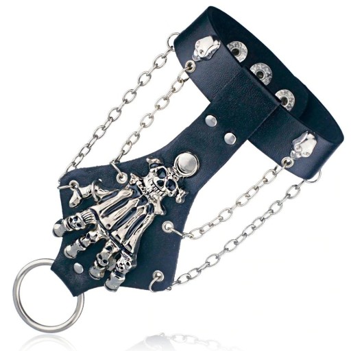 Kedja läderarmband