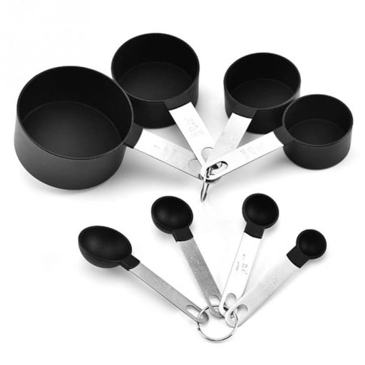 Uppsättning av rostfria mätkoppar 8 st C272