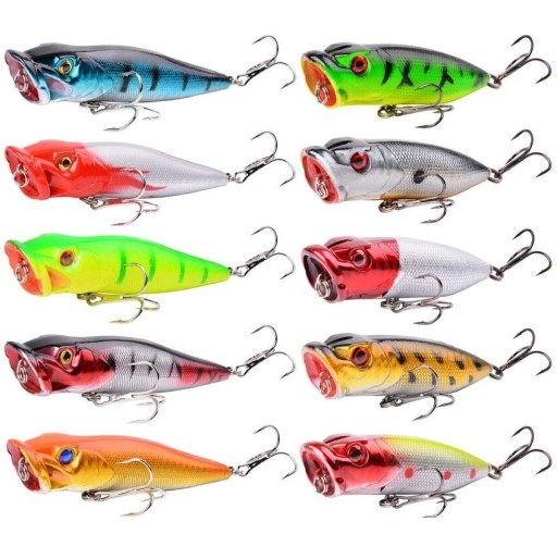 Set med fiskewobblers 10 st.
