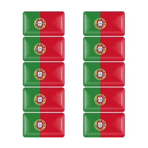 Bildekal flagga Portugal 10 st.
