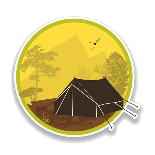 Bil klistermärke - camping