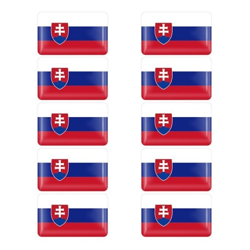 Slovakiens flagga klistermärke 10 st.