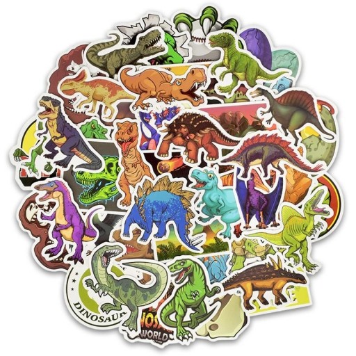 Dinosaurieklistermärken 50 st