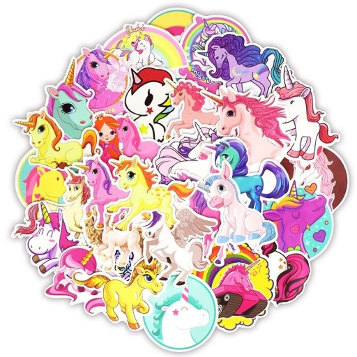 Unicorn klistermärken 30/50 st