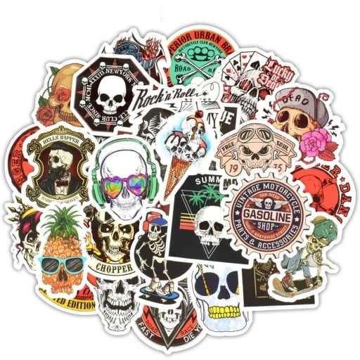 Skull klistermärken 50 st E199