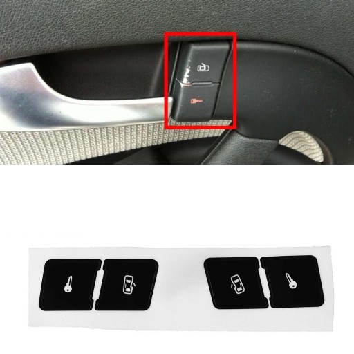 Bilknappsdekaler för Audi A3