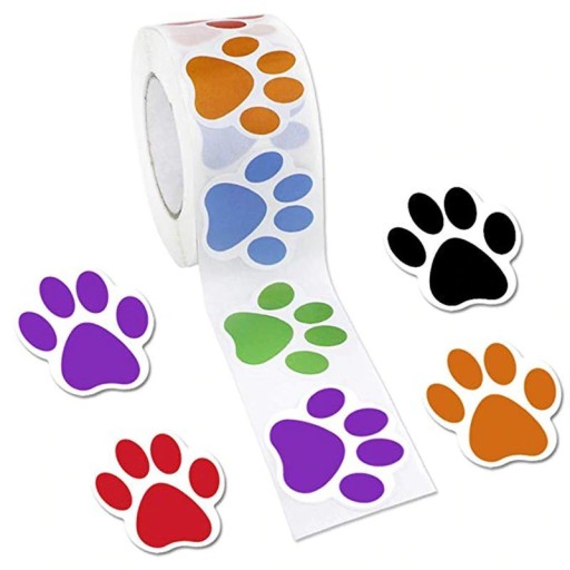 Paw stickers 500 st