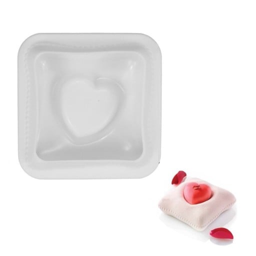 Silikon dessertform med hjärta