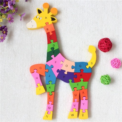 Vikbar giraff med siffror