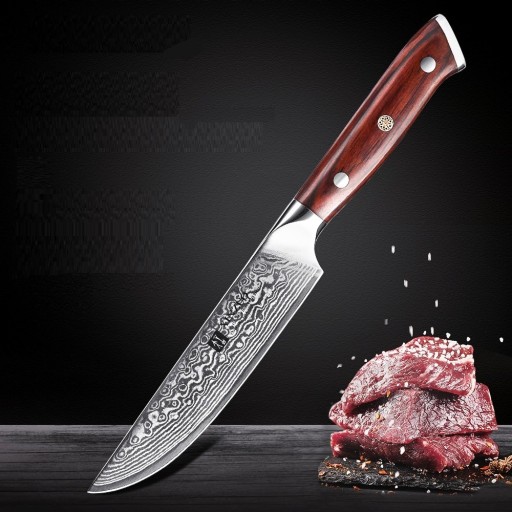 Steakkniv i Damaskus stål