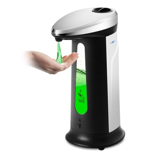 Automatisk beröringsfri tvåldispenser 400 ml med infraröd sensor för hygienisk handtvätt Drivs av AAA-batterier 20,5 x 11 x 10 cm