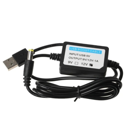 USB spänningsomvandlare 5 V till 12 V DC 5,5 x 2,1 mm