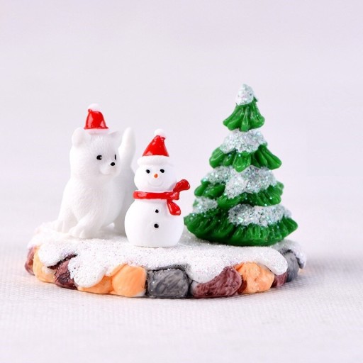 Juldekoration med snögubbe