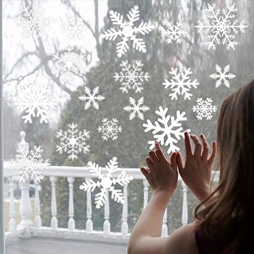 Julsnöflinga klistermärken 27 st
