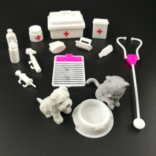 Veterinärtillbehör för Barbie 15 st