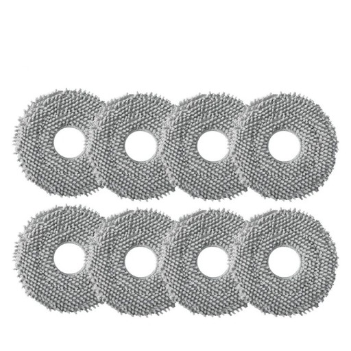 8 Grey Mopping Discs for Robotic Vacuum Cleaner Replacement Microfibre Mop Discs Replacement Accessories for Effective Cleaning