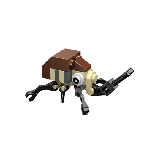 8 x 7 cm Rhinoceros Beetle Building Set 21 Pieces Brown Insect Model Made of Blocks Stylised Rhinoceros Beetle with Prominent Horn for Creative Assembly