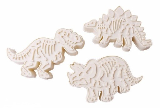 Dinosaurieformade kakskärare - 3 st.