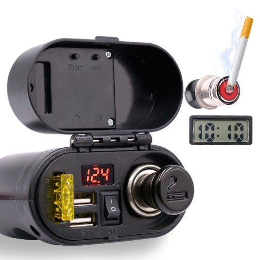 Dubbel USB motorcykelladdare A2298