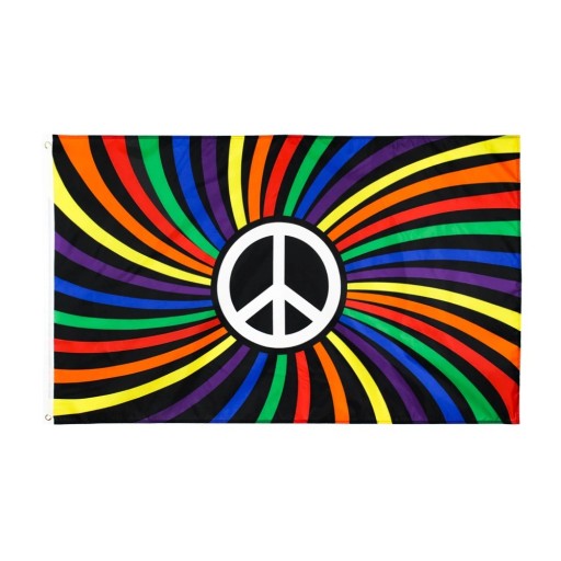 Regnbågsflagga symbol för fred 90 x 150 cm