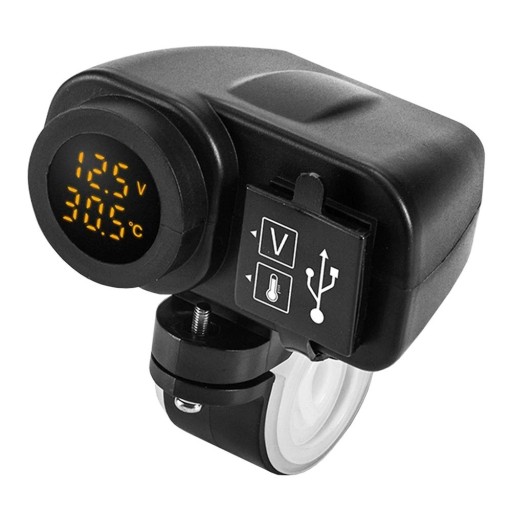 Digital USB-laddare för motorcykel