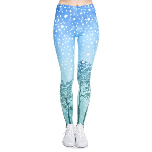 3D-leggings för kvinnor - Snölandskap