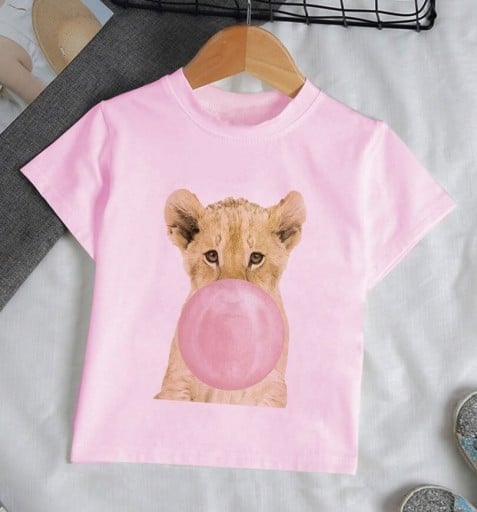 T-shirt för tjejer med djur B1646