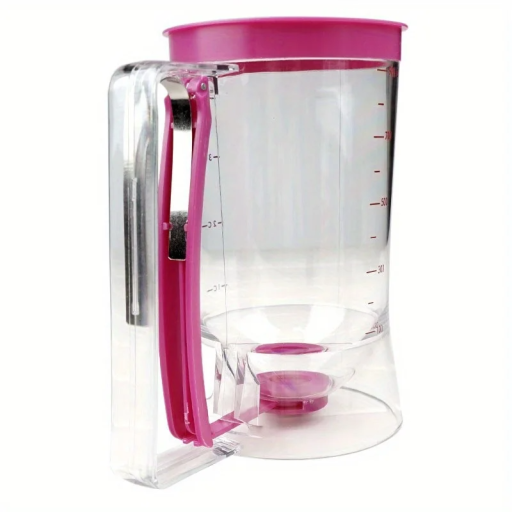 900 ml degdispenser med spakmekanism Handtratt med mätkopp för pannkakor, muffins, cupcakes och annan deg