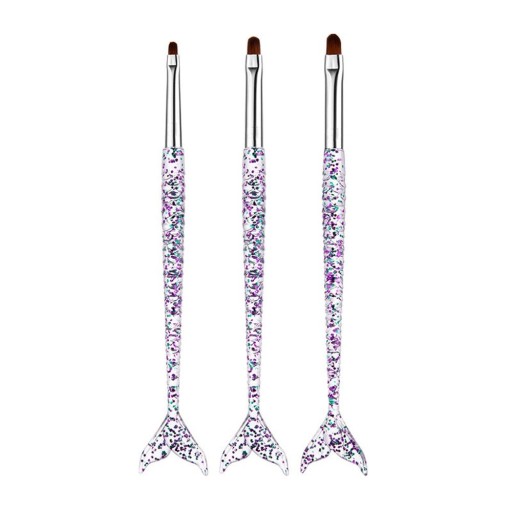 Nail art borste 3 st