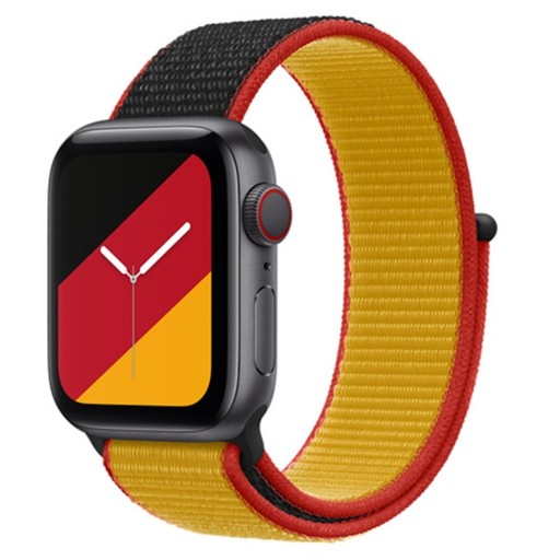 Nylonrem till Apple Watch med tysk flagga 42 mm / 44 mm / 45 mm