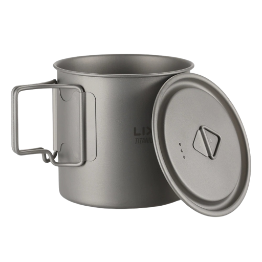 Titanmugg med lock 550 ml