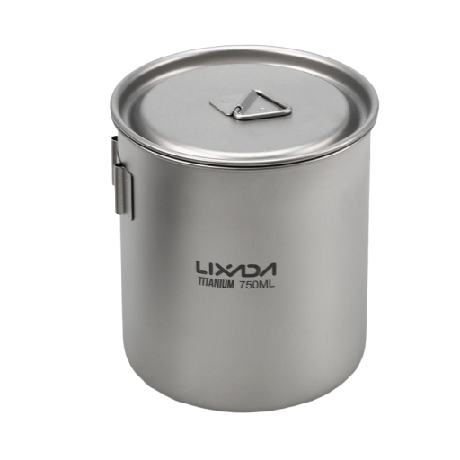 Titanmugg med lock 750 ml