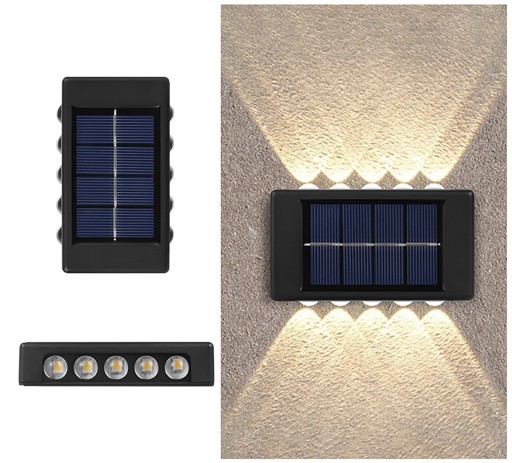 Solcellsvägglampa 10 LED T1042